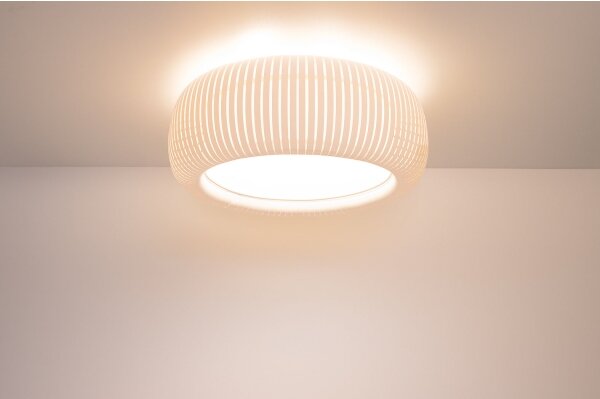 Stropní svítidlo STRIPES 2xE27/40W/230V pr. 55 cm bílá/krémová