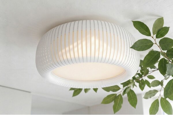 Stropní svítidlo STRIPES 2xE27/40W/230V pr. 55 cm bílá/krémová
