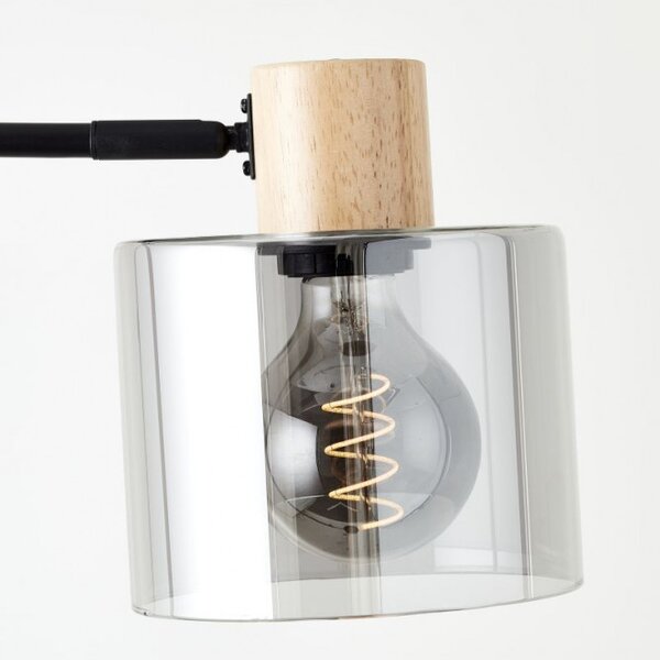 Brilliant 94708/93 Stojací lampa WEALD kouřové sklo