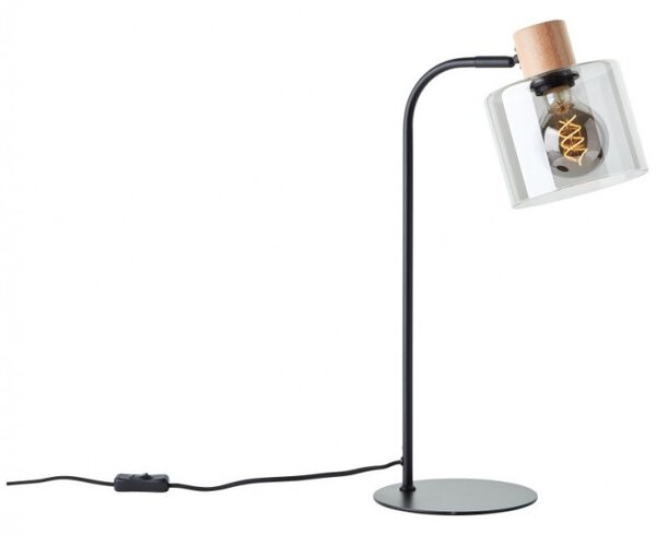 Brilliant 94707/93 Stolní lampa WEALD kouřové sklo