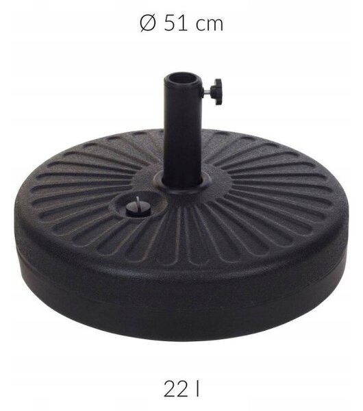 Základna pro slunečník Progarden X93100010 černá 51x12 cm