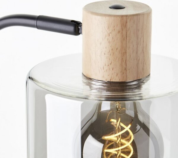 Brilliant 94708/93 Stojací lampa WEALD kouřové sklo