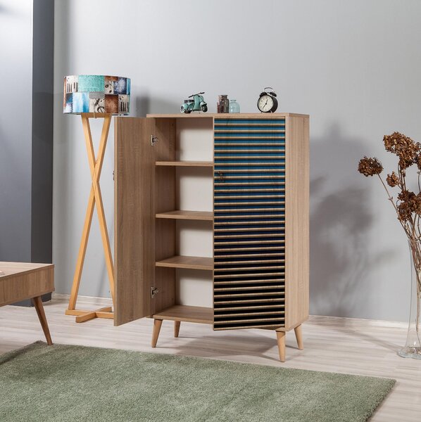 Skříňka Multibox 222 (dub sonoma). Akce -23%
