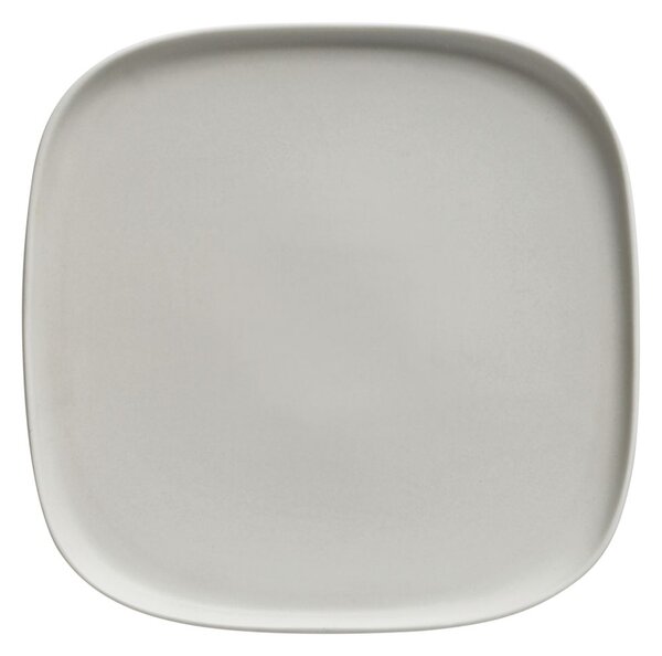 Čtvercový mělký talíř Elemental 23 x 23 cm šedý - Maxwell&Williams (Elemental šedý porcelánový čtvercový plochý talíř 23 x 23 cm - Maxwell&Williams)