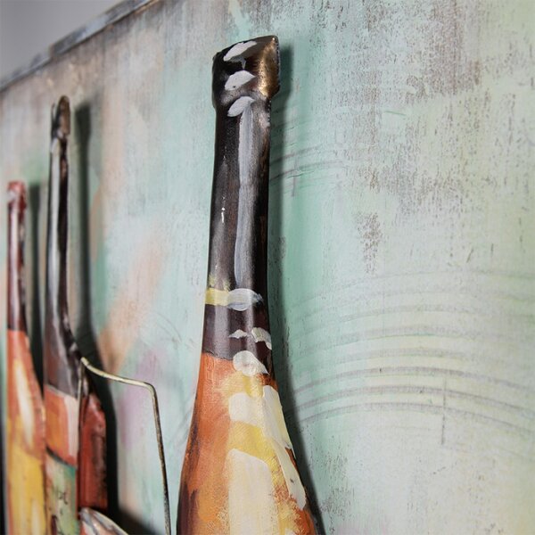 3D kovový nástěnný obraz Degustace vín – 120x80 cm