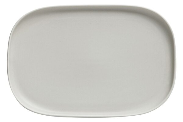 Obdélníkový mělký talíř Elemental 23,5 x 16 cm šedý - Maxwell&Williams (Elemental šedý porcelánový obdélníkový plochý talíř 23,5 x 16 cm - Maxwell&Williams)