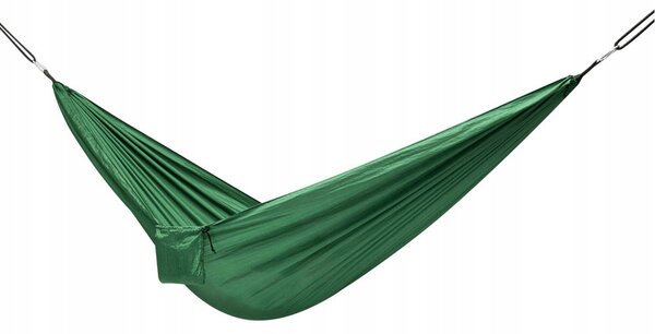 Houpací síť bez tyče Ikonka zelená, nosnost 120 kg, 260 x 140 cm