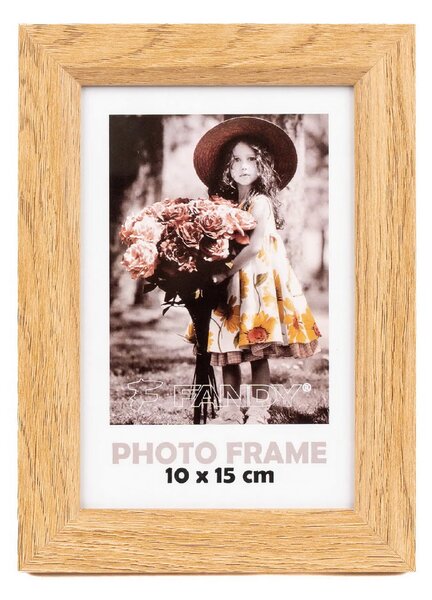 FANDY Dřevěný fotorámeček Bevel 10x15 2 hnědý