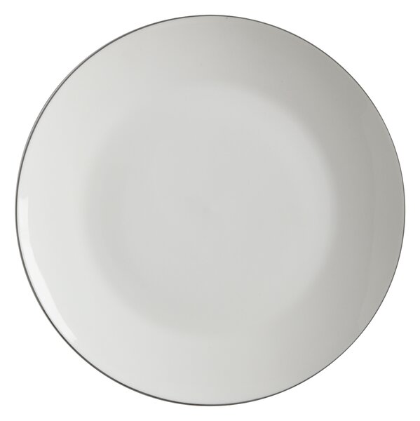 Porcelánový mělký talíř White Basics EDGE 27 cm - Maxwell&Williams (Porcelánový jídelní mělký talíř White Basics Edge 27 cm - Maxwell&Williams)