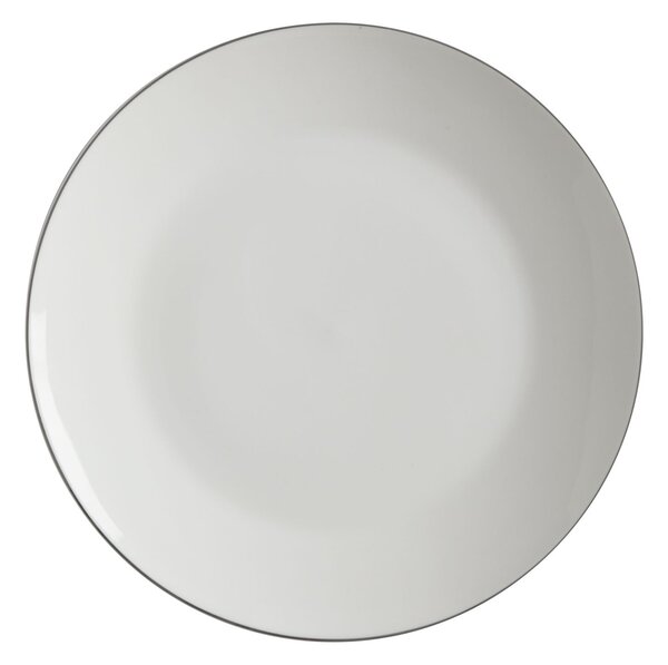 Porcelánový mělký talíř White Basics EDGE 23 cm - Maxwell&Williams (Porcelánový jídelní mělký talíř White Basics Edge 23 cm - Maxwell&Williams)