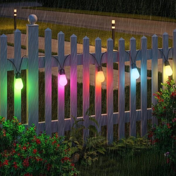 LED RGB Solární dekorační řetěz 15xLED/18 funkcí USB 6 m IP44 černá