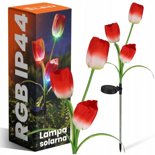 LED RGB Solární dekorační svítidlo 3xLED/3,7V 200 mAh IP44 tulipán