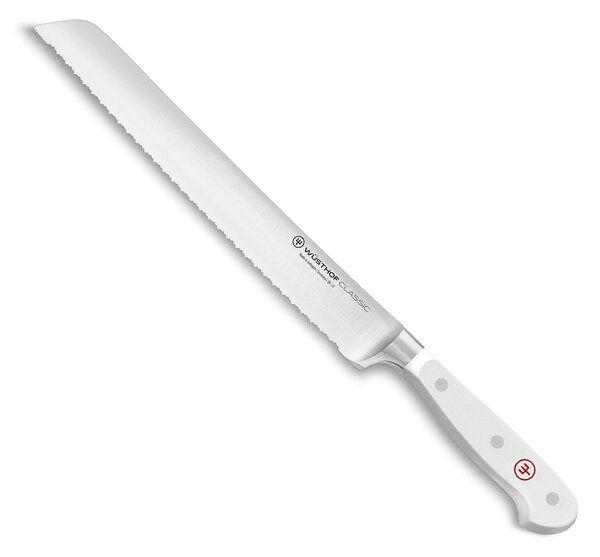 Nůž na chleba CLASSIC White 23 cm - Wüsthof Dreizack Solingen (Nůž na pečivo CLASSIC White 23 cm, dárkové balení - Wüsthof Dreizack Solingen)