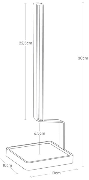 Černý kovový odkapávač na láhev Yamazaki Tower