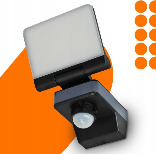 LED Reflektor se senzorem pohybu a soumraku LED/24W/230V 4200K IP54 černá