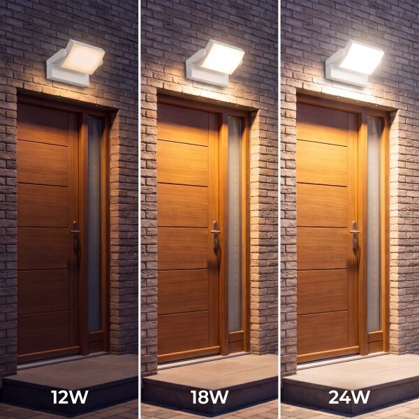 LED Stm venkovní nástěnné svítidlo LED/12/18/24W/230V 3000/4000/6500K IP54 bílá