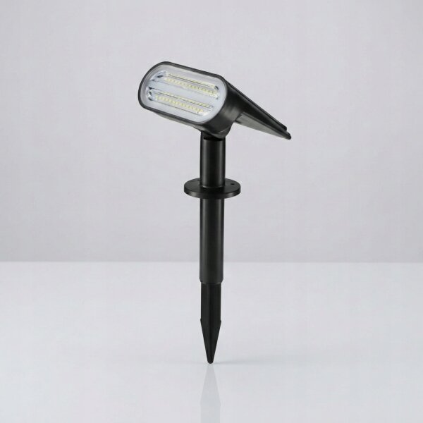 LED RGB Solární lampa 2v1 LED/3,7V 1200 mAh IP54 černá