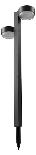 LED Solární lampa 2xLED/1W/3,7V 1200 mAh 55 cm IP65 černá