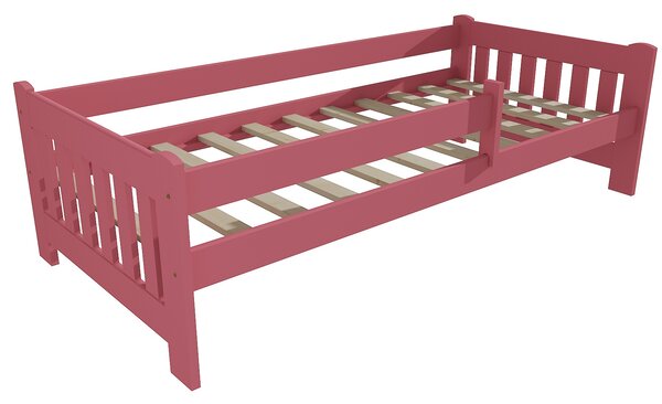 Vomaks Dětská postel DP 022 se zábranou Rozměr: 80 x 170 cm, Povrchová úprava: netransparentní barva růžová