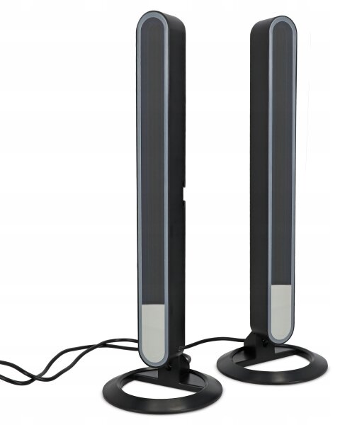 SADA 2x LED RGBIC Stmívatelná stolní lampa LED/5W/5V černá + dálkové ovládání