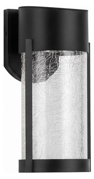 LED Solární nástěnná lampa LED/3,7V 300 mAh IP44 černá
