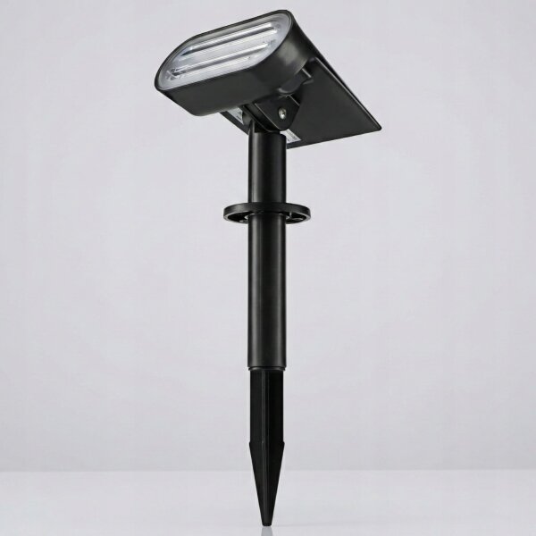 LED RGB Solární lampa 2v1 LED/3,7V 1200 mAh IP54 černá