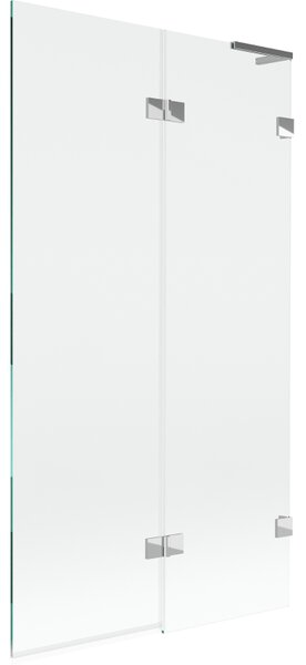 Mexen Lunar L, 2-křídlová vanová zástěna pravá 100 x 150 cm, čiré sklo, chromová, 897L-100-100-01-00-P