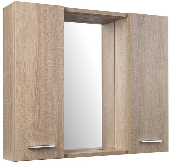 Aqualine Aqualine, ZOJA/KERAMIA FRESH STRIP galerka s LED osvětlením, 70x60x14cm, dub platin, 45029S