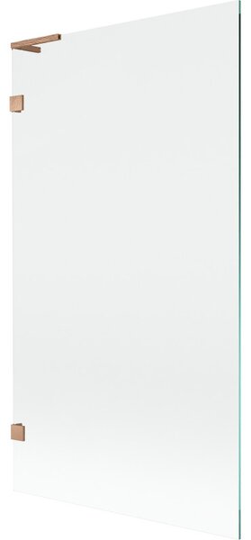 Mexen, Mexen Lunar L 1-křídlová vanová zástěna 100 x 150 cm, transparentní, broušená měď - 897L-100-000-65-00