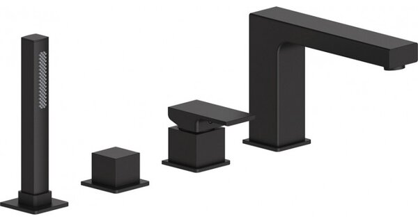 Mexen CUBE - vanová baterie 4-otvorová, Černá, 72932-70