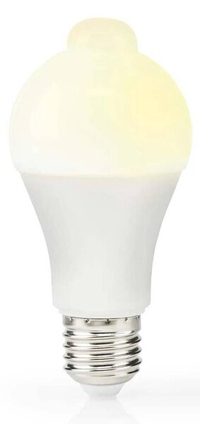 Nedis LBPE27A601-LED Žárovka se senzorem pohybu a soumr. A60 E27/4,9W/230V 3000K