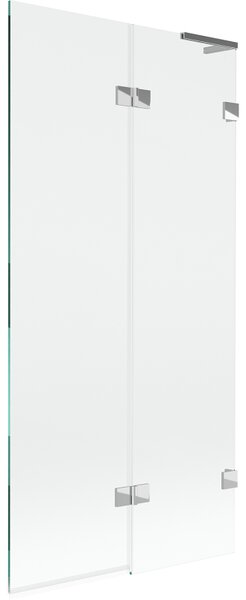 Mexen Lunar L, 2-křídlová vanová zástěna pravá 90 x 150 cm, čiré sklo, chromová, 897L-090-100-01-00-P