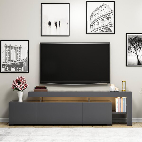 TV stolek/skříňka Belize (antracit). Akce -24%