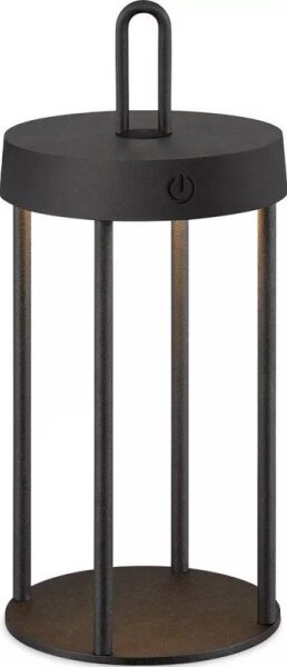 LED Stm. ven. nab. dotyková stolní lampa GENTLE LED/1,5W/3,7V 3000 mAh IP44 čern