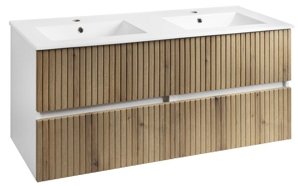 Aqualine Aqualine, PANEDA STRIP umyvadlová skříňka 119x55x45,2cm, dub emporio, PN312