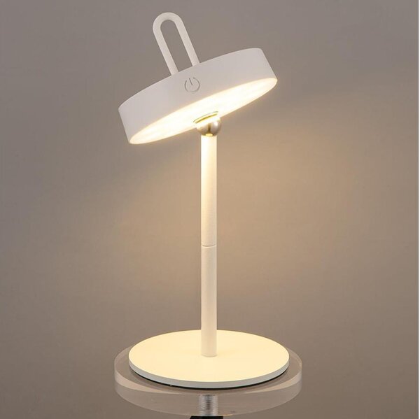 LED Stm. ven. nab. dotyková stolní lampa GENTLE LED/1,5W/3,7V 3000 mAh IP44 bílá