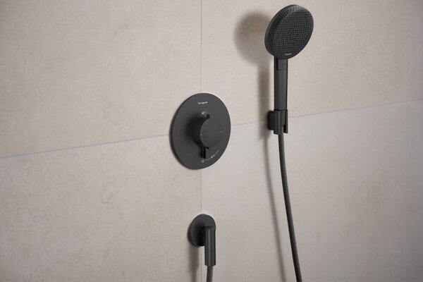 Hansgrohe Ecostat Comfort S - Termostat pod omítku pro 1 spotřebič, kartáčovaný černý chrom 33714340
