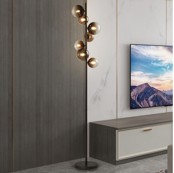 Brilagi - LED Stojací lampa MILLA 7xG9/3W/230V hnědá/kouřová hnědá