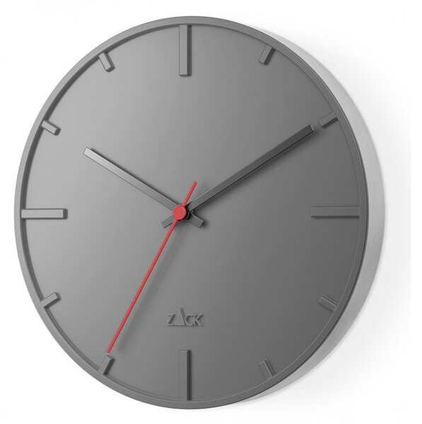 Nástěnné hodiny WANU, šedé - ZACK (WANU nástěnné hodiny, šedé - ZACK)
