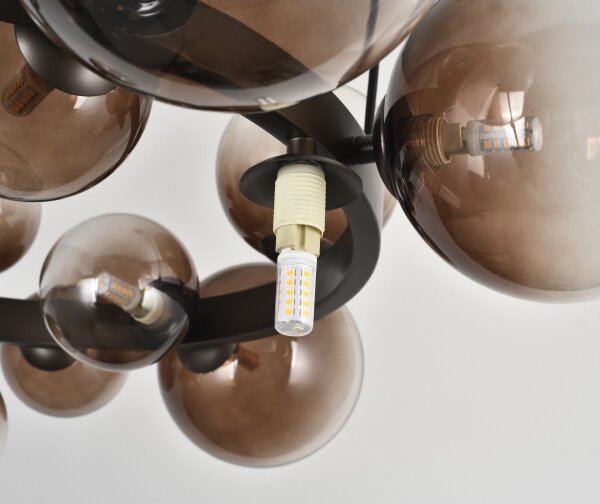 Brilagi - LED Lustr na lanku MILLA 15xG9/3W/230V hnědá/kouřová hnědá