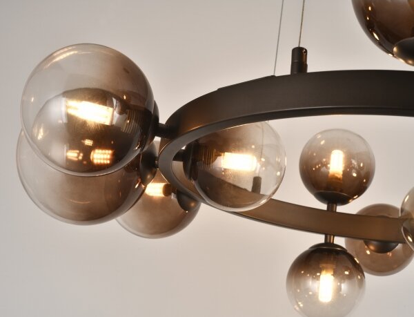 Brilagi - LED Lustr na lanku MILLA 15xG9/3W/230V hnědá/kouřová hnědá