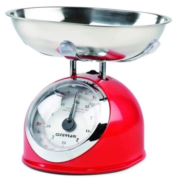 Kuchyňská mechanická váha červená - G3FERRARI (Mechanická retro váha červená - G3FERRARI)