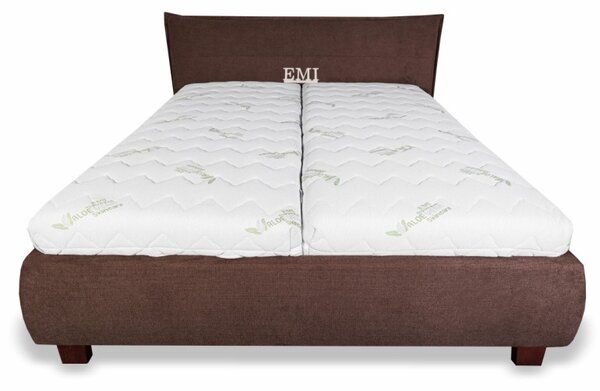 Čalouněná postel VALERIA LUX + lamelový rošt + matrace EMI