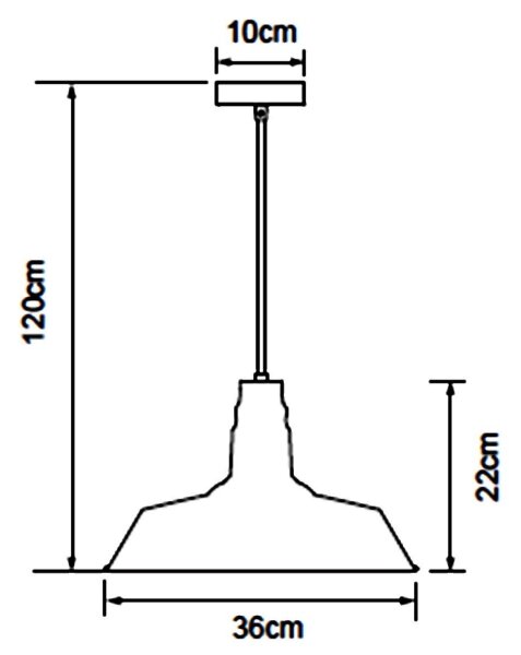 Aigostar - LED Lustr na lanku 1xE27/60W/230V pr. 36 cm černá