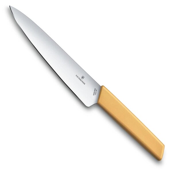 Kuchyňský nůž 19 cm medově hnědý SWISS MODERN - Victorinox (Nůž na porcování masa 19 cm SWISS MODERN medově hnědý - Victorinox)