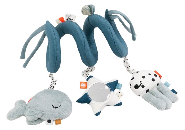 Modrá látková spirála se zvířátky Done by Deer Sea friends
