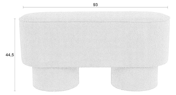 Zelená lavice z textilie bouclé Marcos – White Label