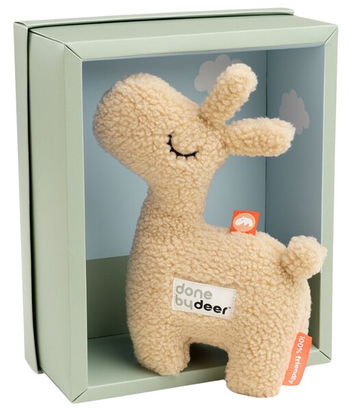 -25 % Dny MOMENTI– Dárkový box s béžovou plyšovou lamou Done by Deer Lalee 17,5 cm