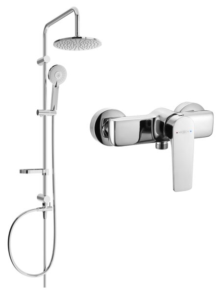 Mexen Carl sprchový set s dešťovou sprchou a sprchovou baterií Lynx, chromová, 745940240-00