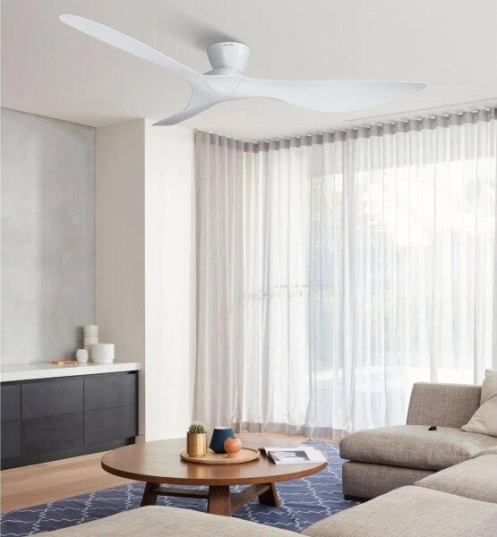 Lucci Air 514030 - Stropní ventilátor KOTARA pr. 137 cm bílá + dálkové ovládání